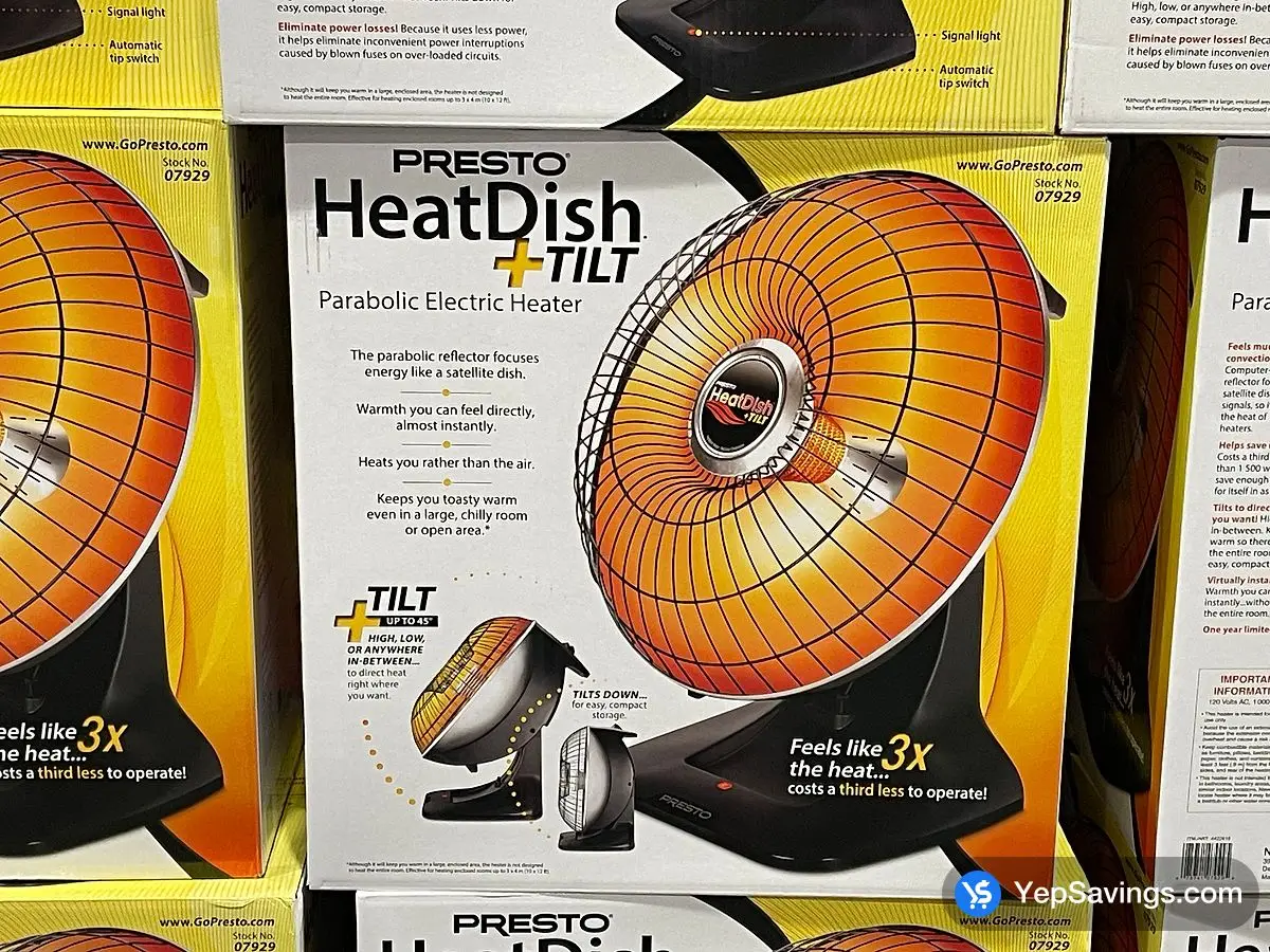 PRESTO HEATDISH PARABOLIC HEATER ITM 4422619 at Costco