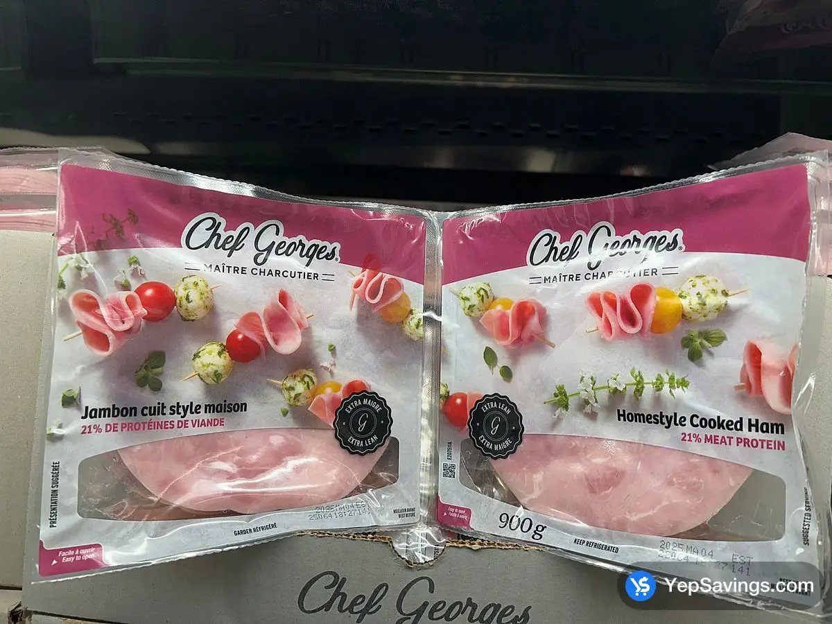 Costco CHEF GEORGES HOMESTYLE COOKED HAM 2 x 450 g - Canada (ITM 1713653)