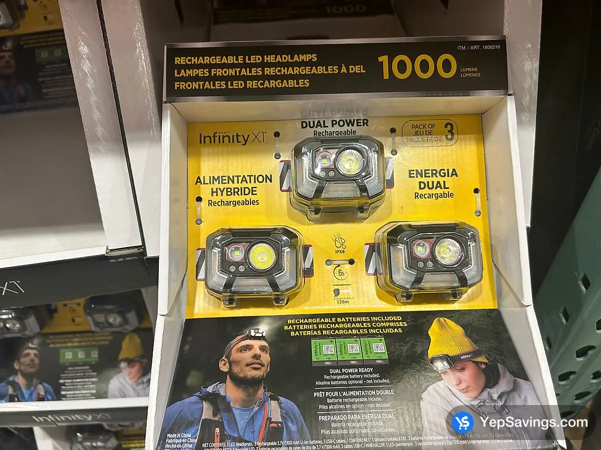 Costco INFINITY X1 HEAD LAMP PACK OF 3 - Canada (ITM 1806216)