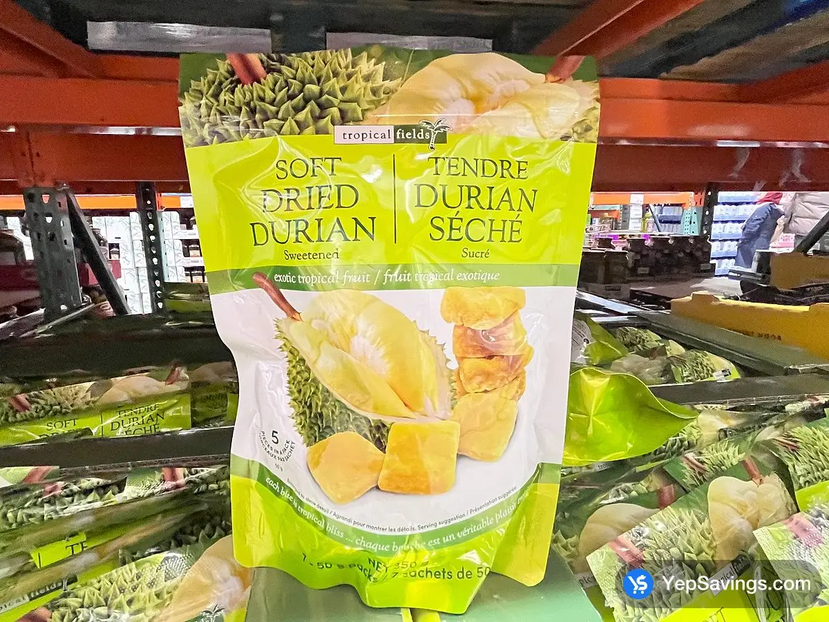 Costco TROPICAL FIELDS SOFT DRIED DURIAN 350 g - Canada (ITM 1798199)