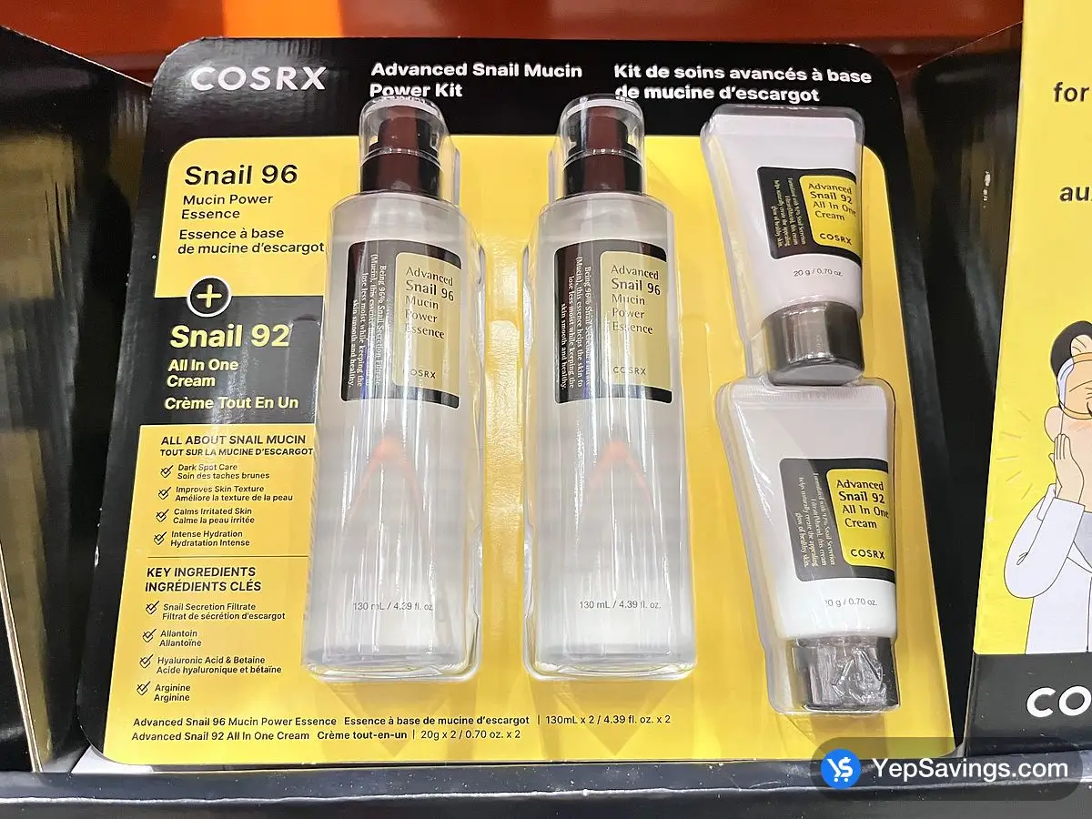 Costco COSRX SNAIL 96 - MUCIN POWER 2 x 130 mL 2 x 20 g - Canada (ITM 1780215)