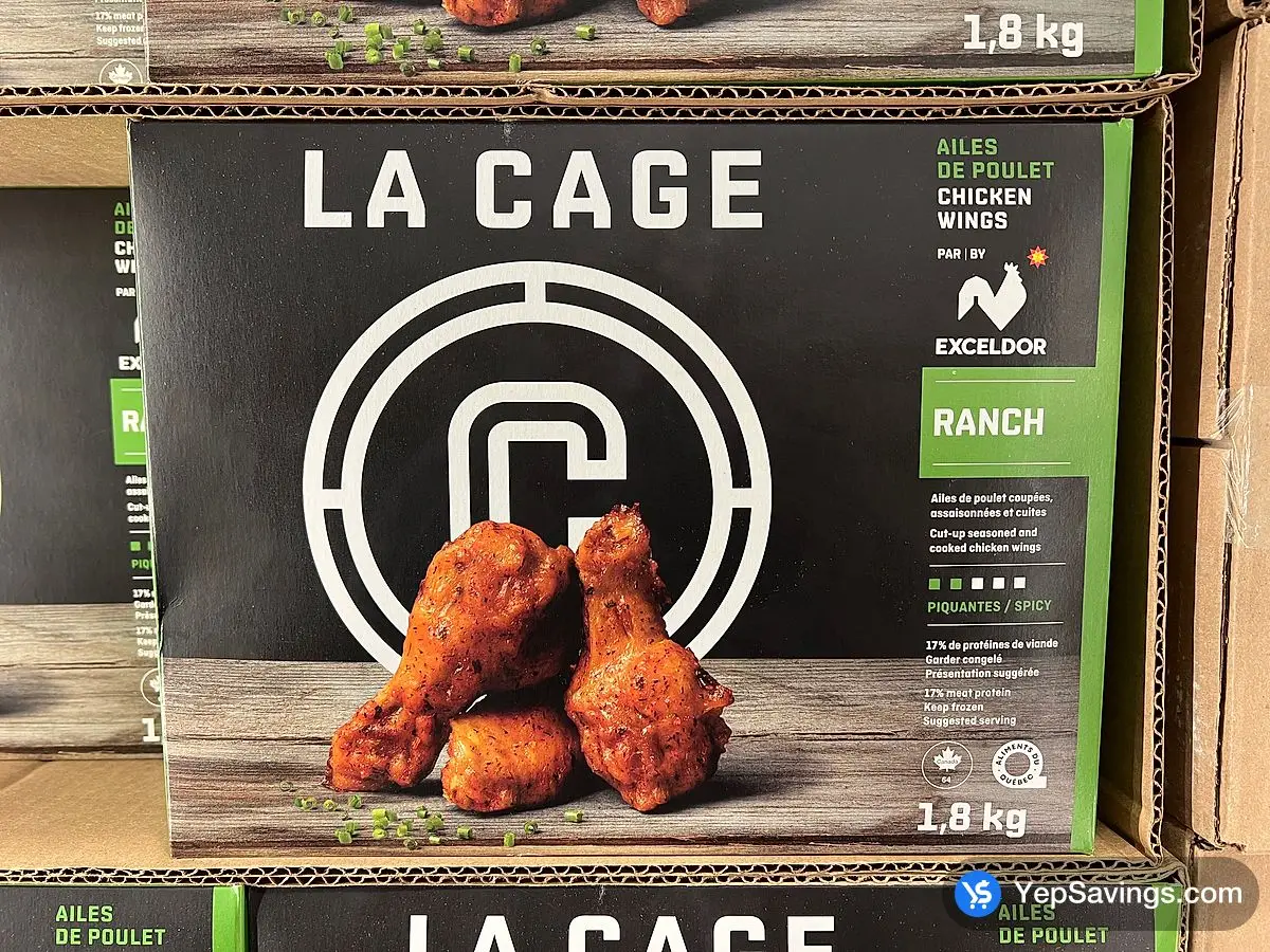 LA CAGE RANCH CHICKEN WINGS 1.8 kg ITM 1767165 at Costco