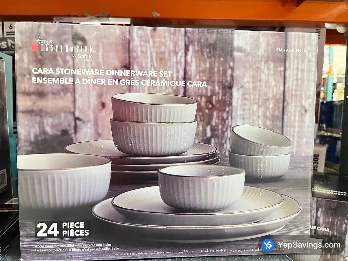 Costco SAFDIE CARA STONEWARE DINNERWARE 24 PIECES - Canada (ITM 1800142)