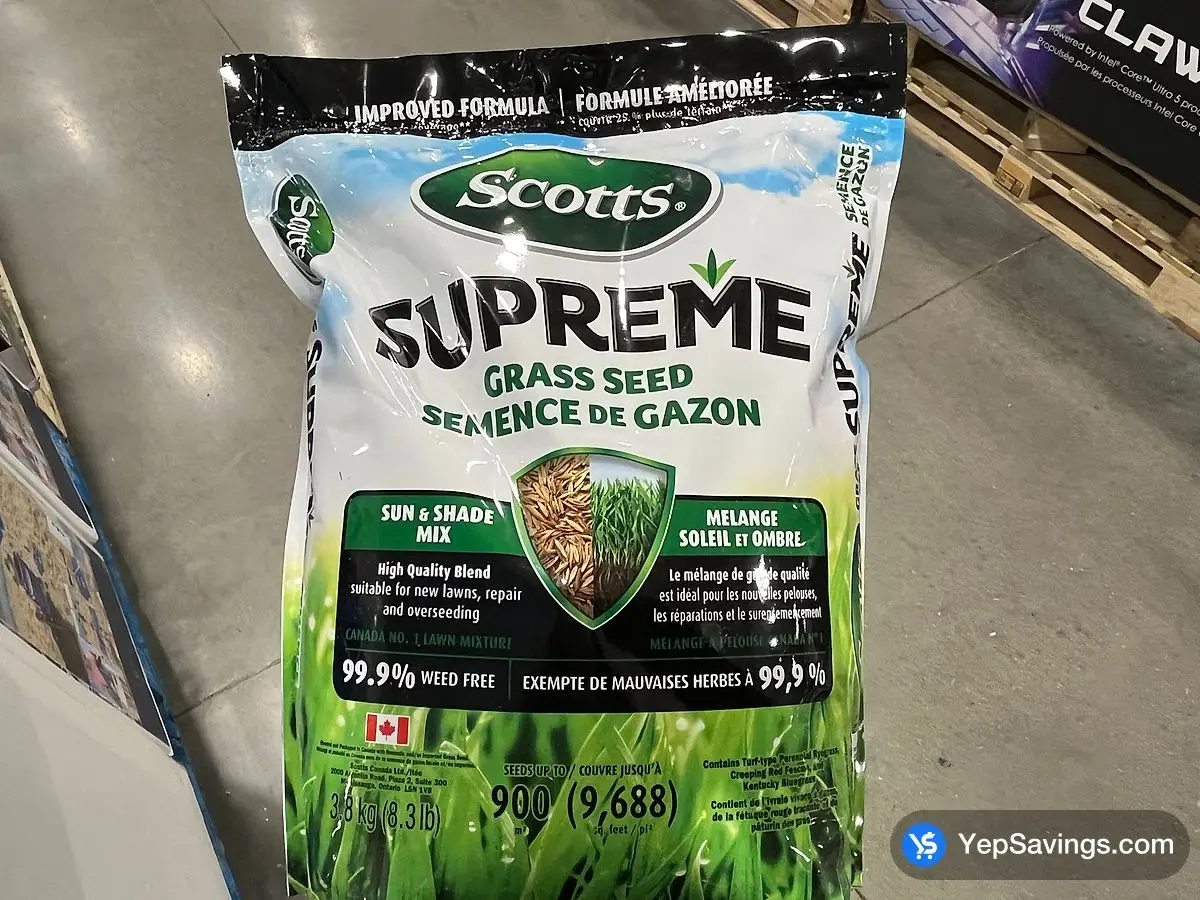 SCOTTS SUPREME GRASS SEED 3.8KG BAG ITM 4556655 at Costco