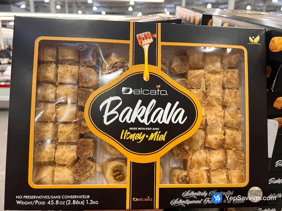 Costco DELCATO BAKLAVA 1.3 kg - Canada (ITM 1876702)