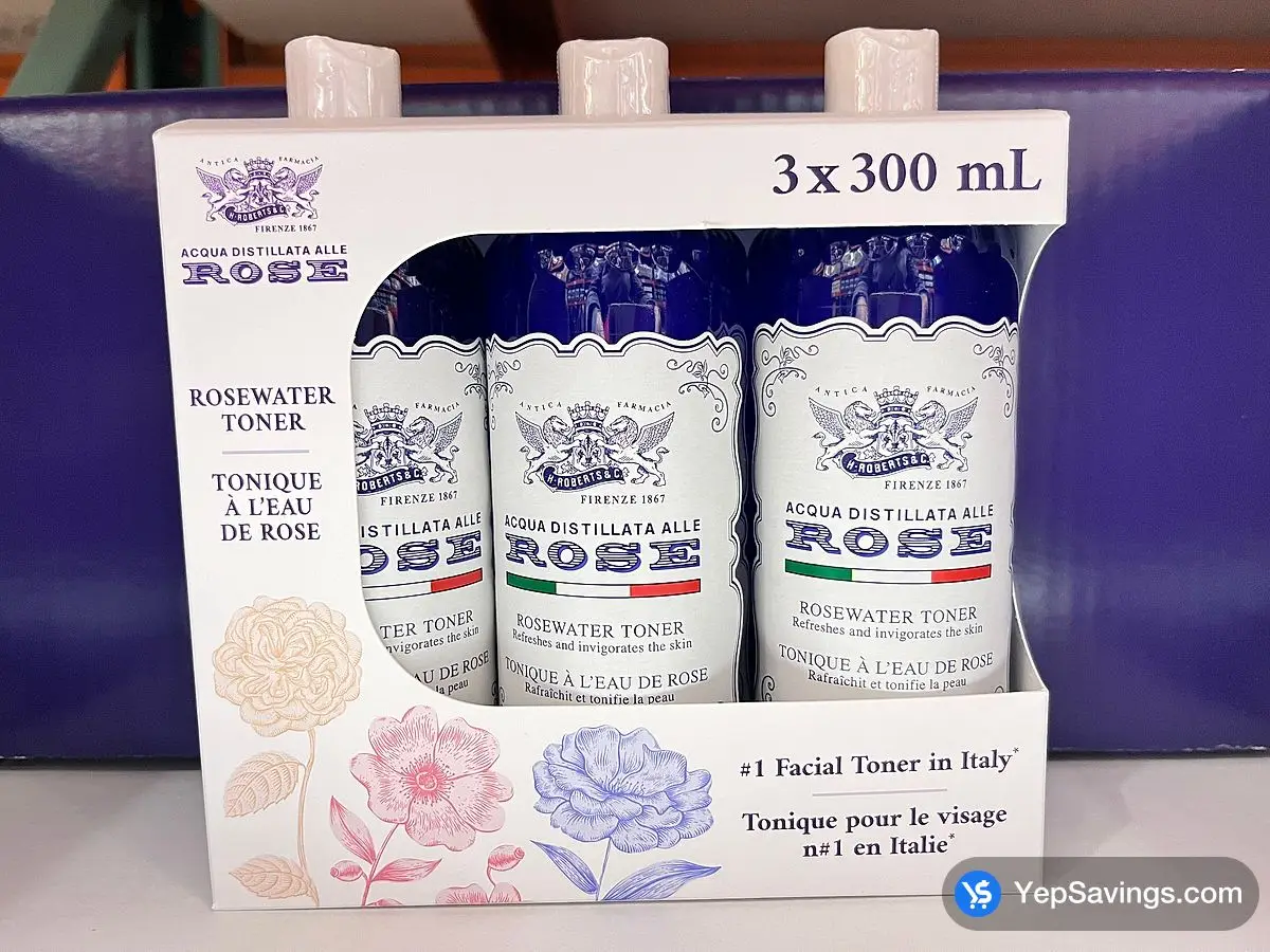 Costco ACQUA ALLE ROSE ROSEWATER TONER 3 x 300 mL - Canada (ITM 1859660)