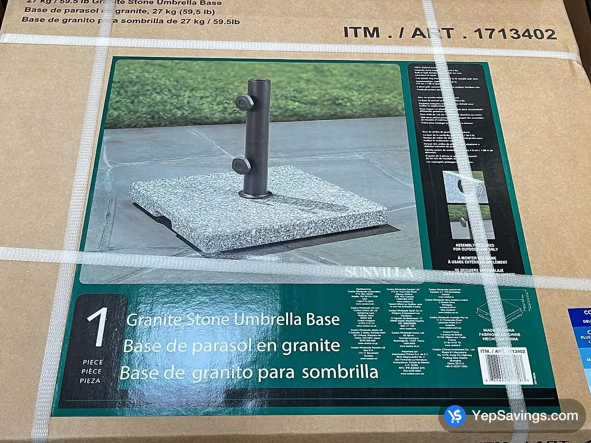 Costco SUNVILLA UMBRELLA STAND 27 kg / 60 lb - Canada (ITM 1713402)
