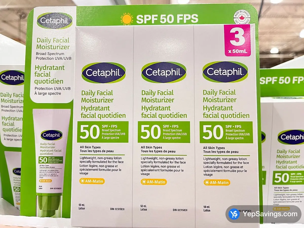 CETAPHIL DAILY FACIAL SPF 50 3 x 50 mL ITM 1757624 at Costco