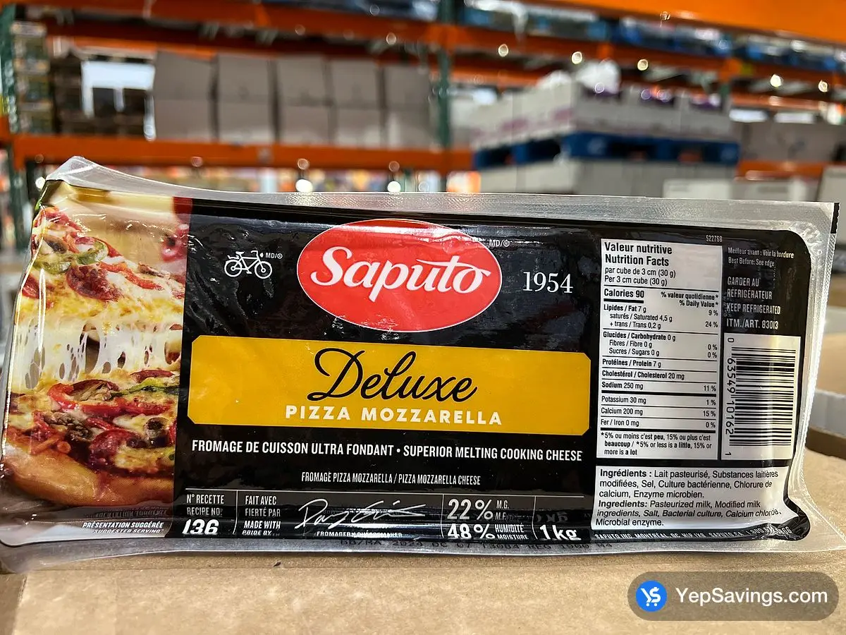 SAPUTO PIZZA MOZZARELLA 1kg ITM 83013 at Costco