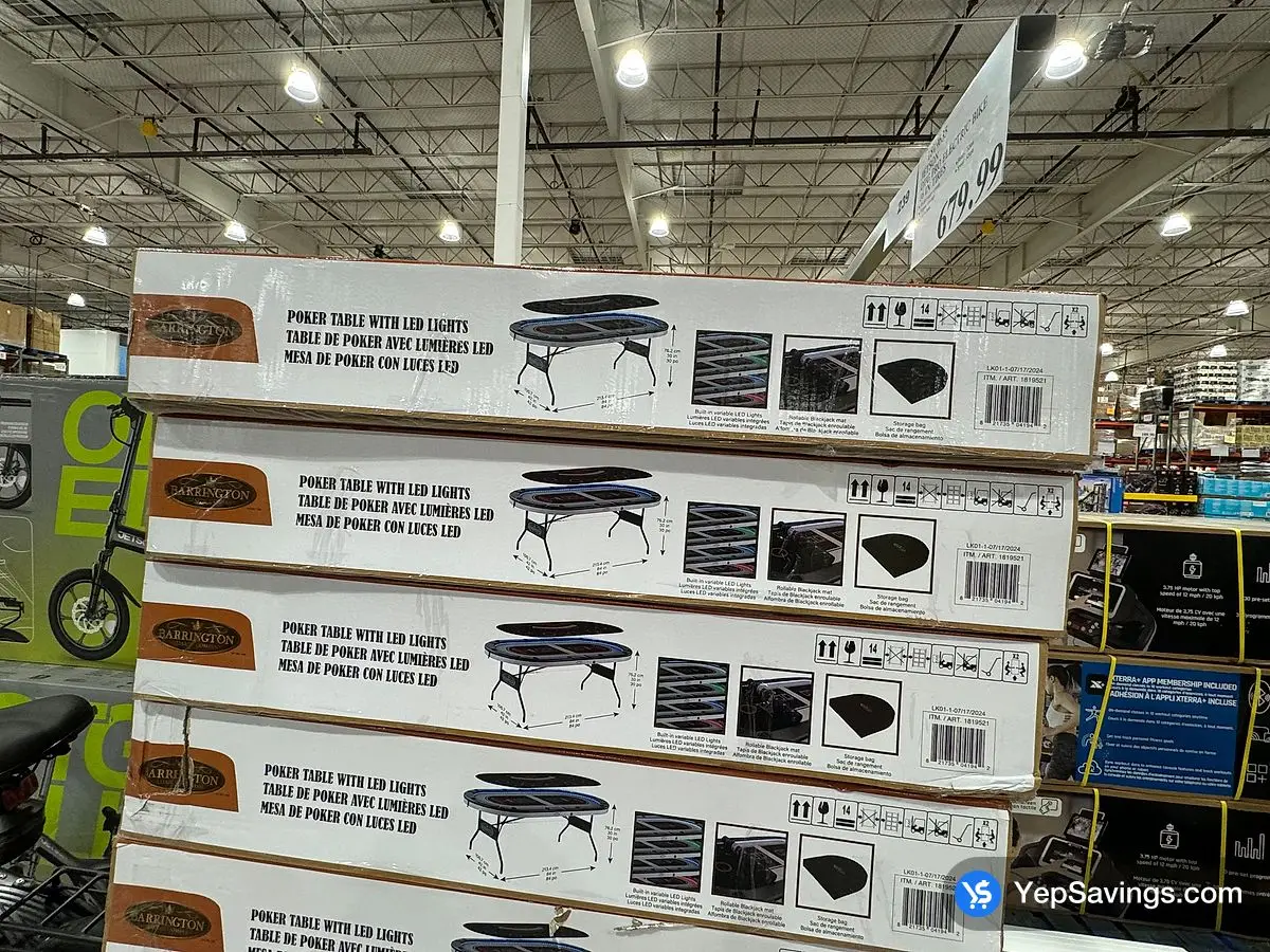 Costco BARRINGTON POKER TABLE 84IN x 42IN X 30IN - Canada (ITM 1819521)