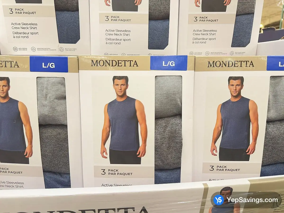 Costco MONDETTA ATHLETIC TANKS 3PK + MENS SIZES S - XXL - Canada (ITM 3699040)