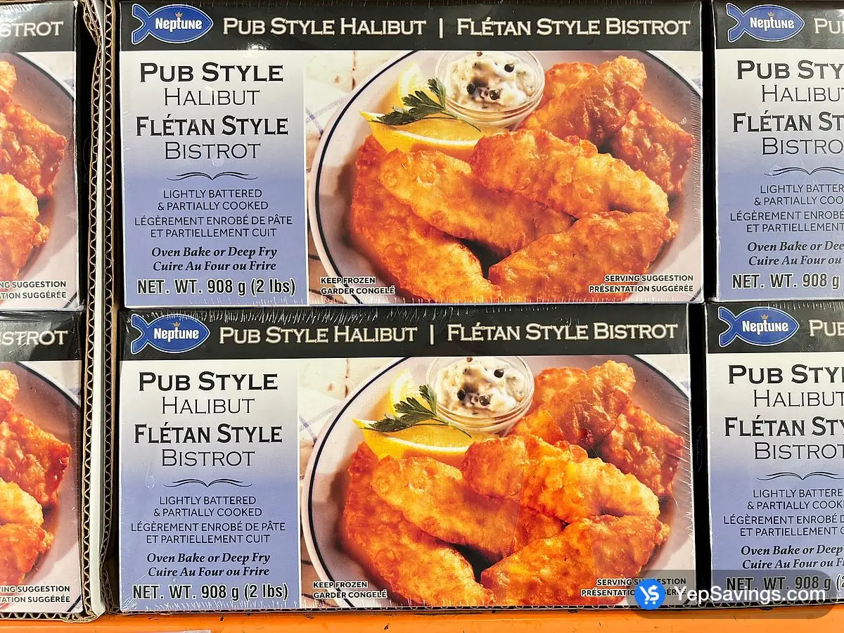 Costco NEPTUNE PUB STYLE HALIBUT 908 g - Canada (ITM 1896367)