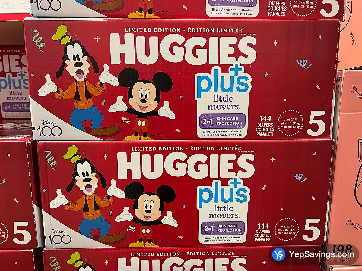 Costco HUGGIES LITTLE MOVERS DIAPERS SIZE 5 PACK OF 144 - Canada (ITM 2955510)