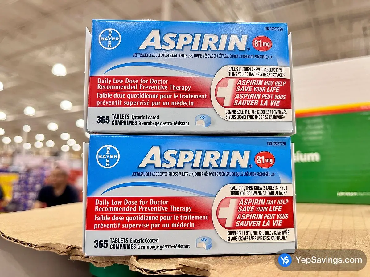 Costco BAYER ASPIRIN COATED LOW DOSE ASA 365 81MG TABLETS - Canada (ITM 401500)