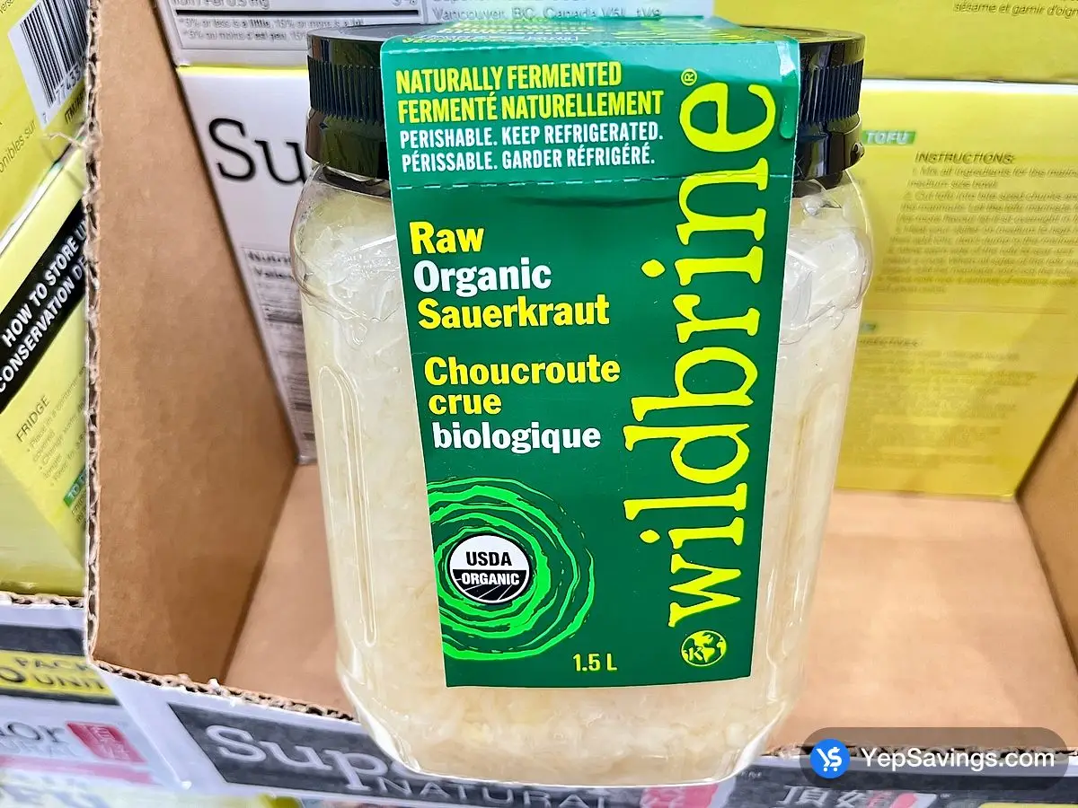 WILDBRINE RAW ORGANIC SAUERKRAUT 1.5L ITM 1098785 at Costco
