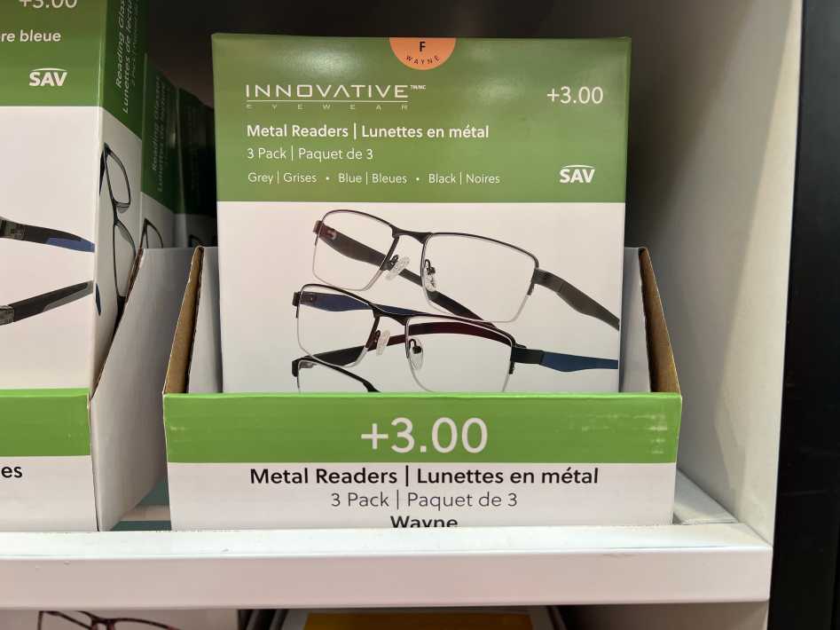 Costco READERS ASSORTED STYLES +1.25 TO +3.00 - Canada (ITM 8857250)