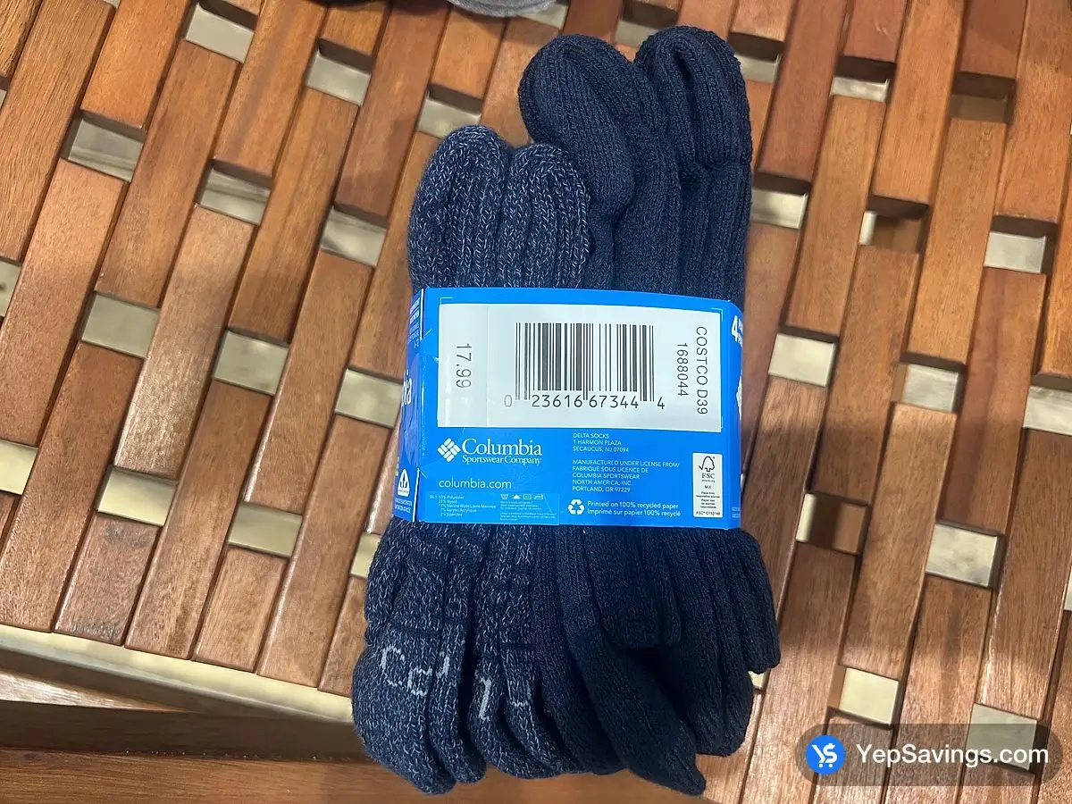 Costco COLUMBIA HIKING SOCK 4PK MENS SIZES 6-12 - Canada (ITM 1688044)