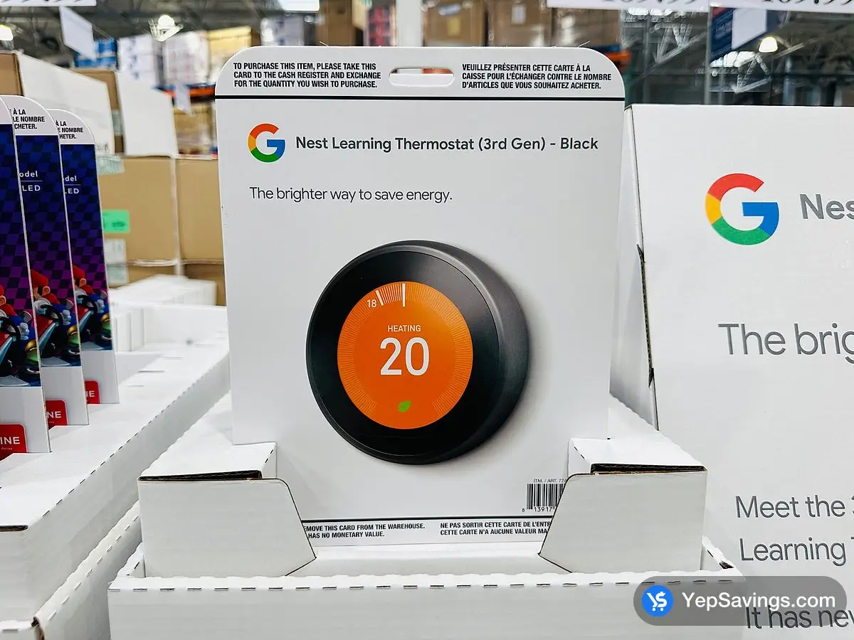 Costco GOOGLE NEST THERMOSTAT BLACK - Canada (ITM 7744000)
