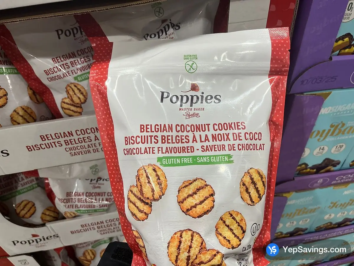 Costco POPPIES COCONUT COOKIES 500 g - Canada (ITM 1778629)