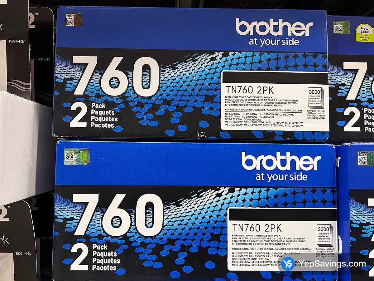 BROTHER TONER TN760 - K PACK OF 2 ITM 1352389 at Costco