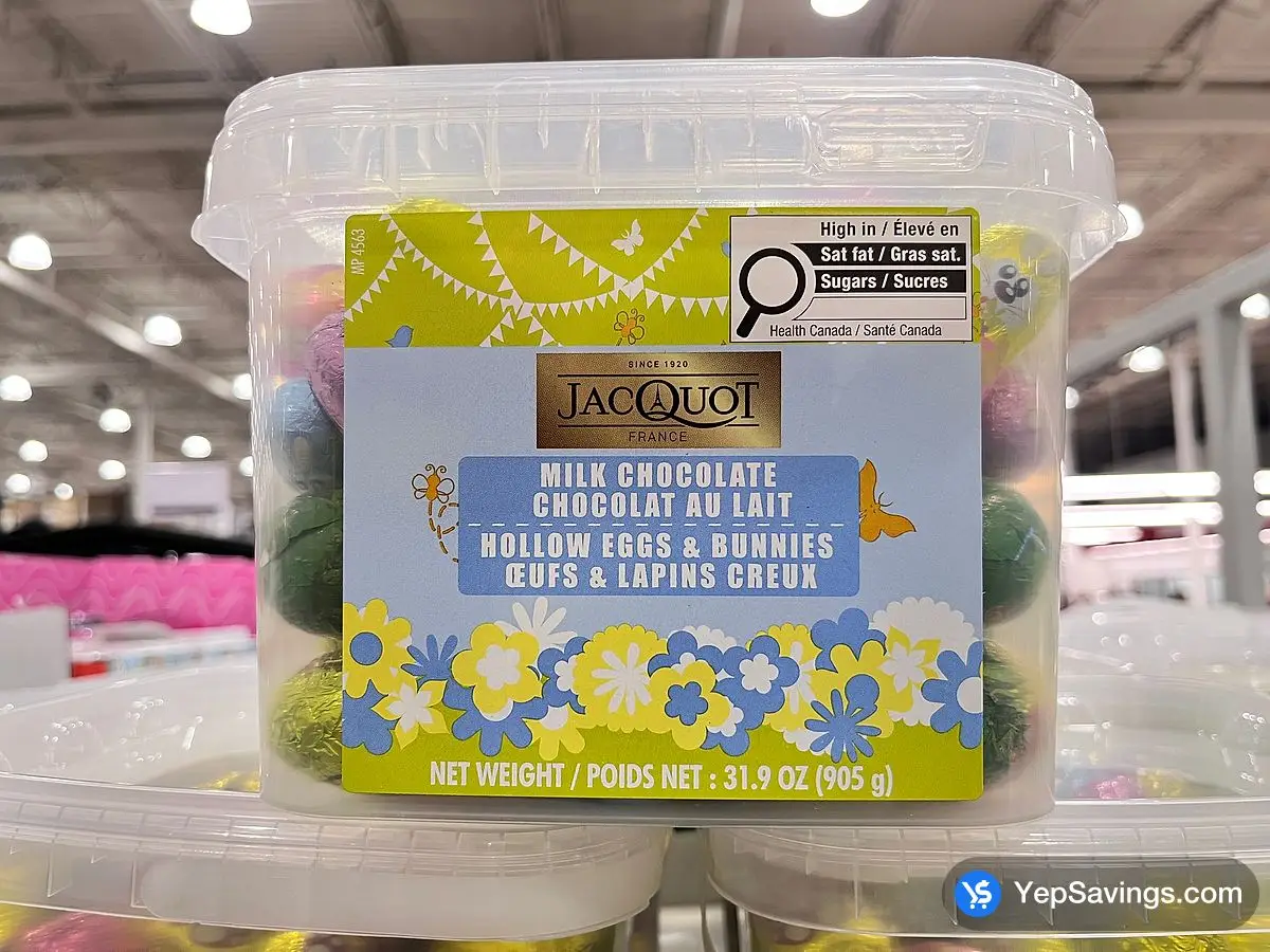 Costco JACQUOT FOIL EGG AND BUNNY TUB 900 g - Canada (ITM 4160045)