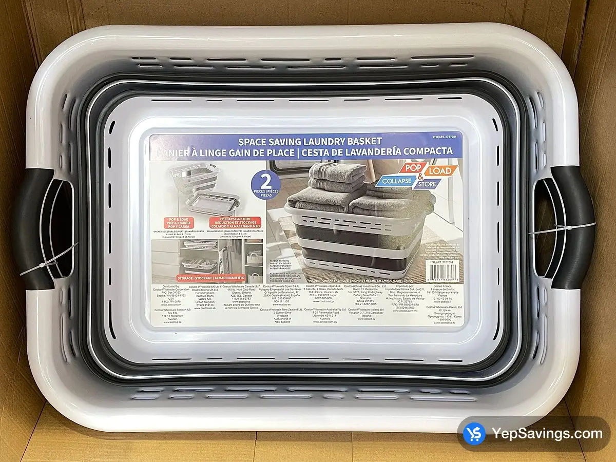 Costco POP AND LOAD LAUNDRY BASKET PACK OF 2 - Canada (ITM 2787084)