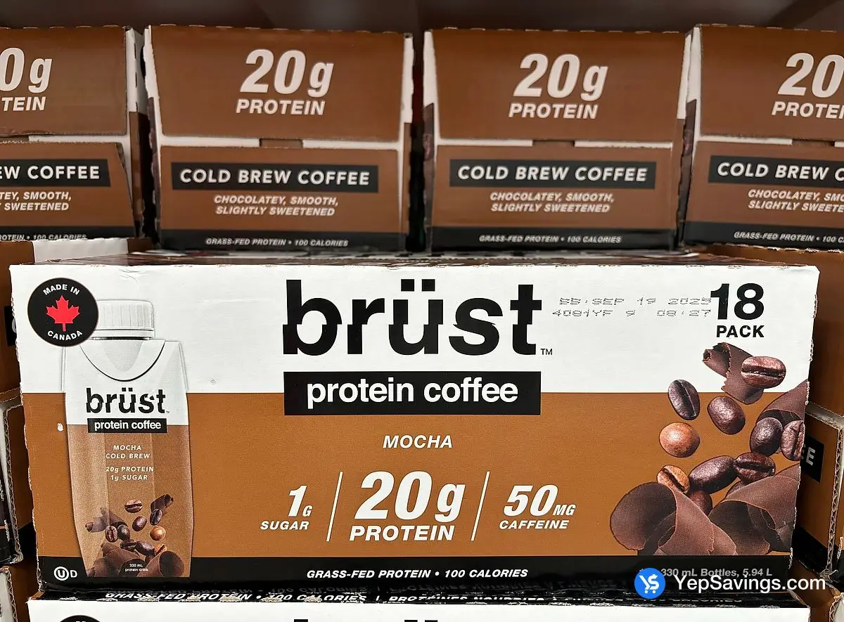 BRUST MOCHA PROTEIN COFFEE 18 x 330 mL ITM 1790861 at Costco