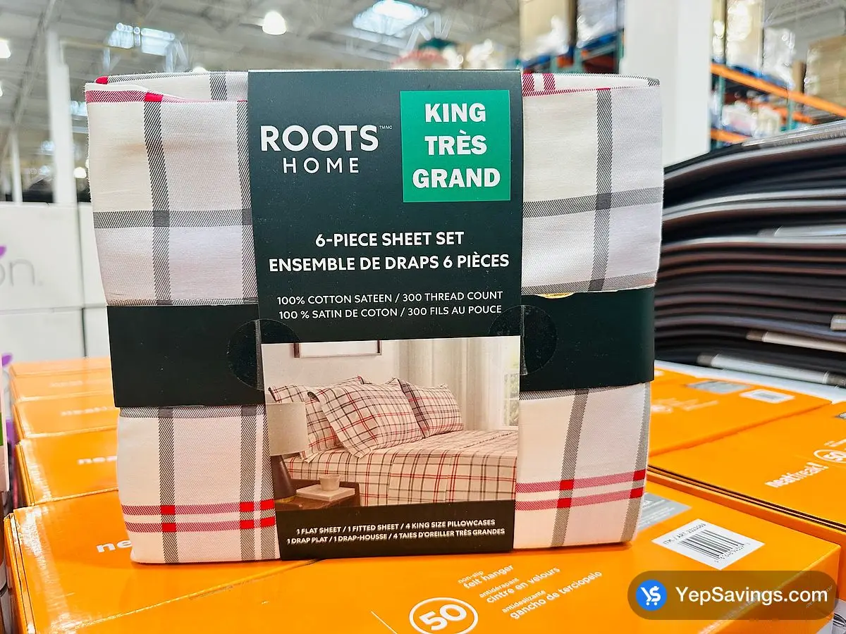 ROOTS COTTON SHEETS KING 6PC at Costco South Saskatoon