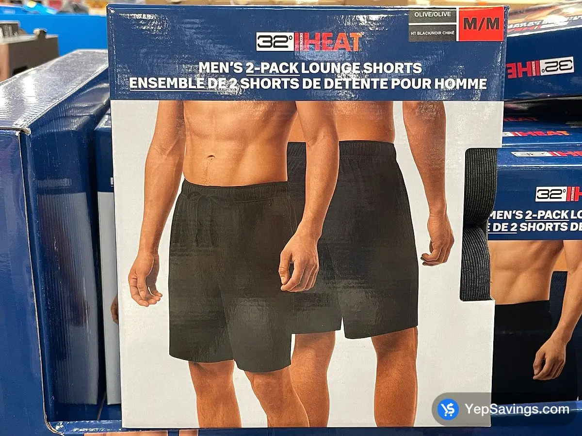Costco 32 DEGREES LOUNGE SHORTS 2PK + MENS SIZES S - XXL - Canada (ITM 6679040)