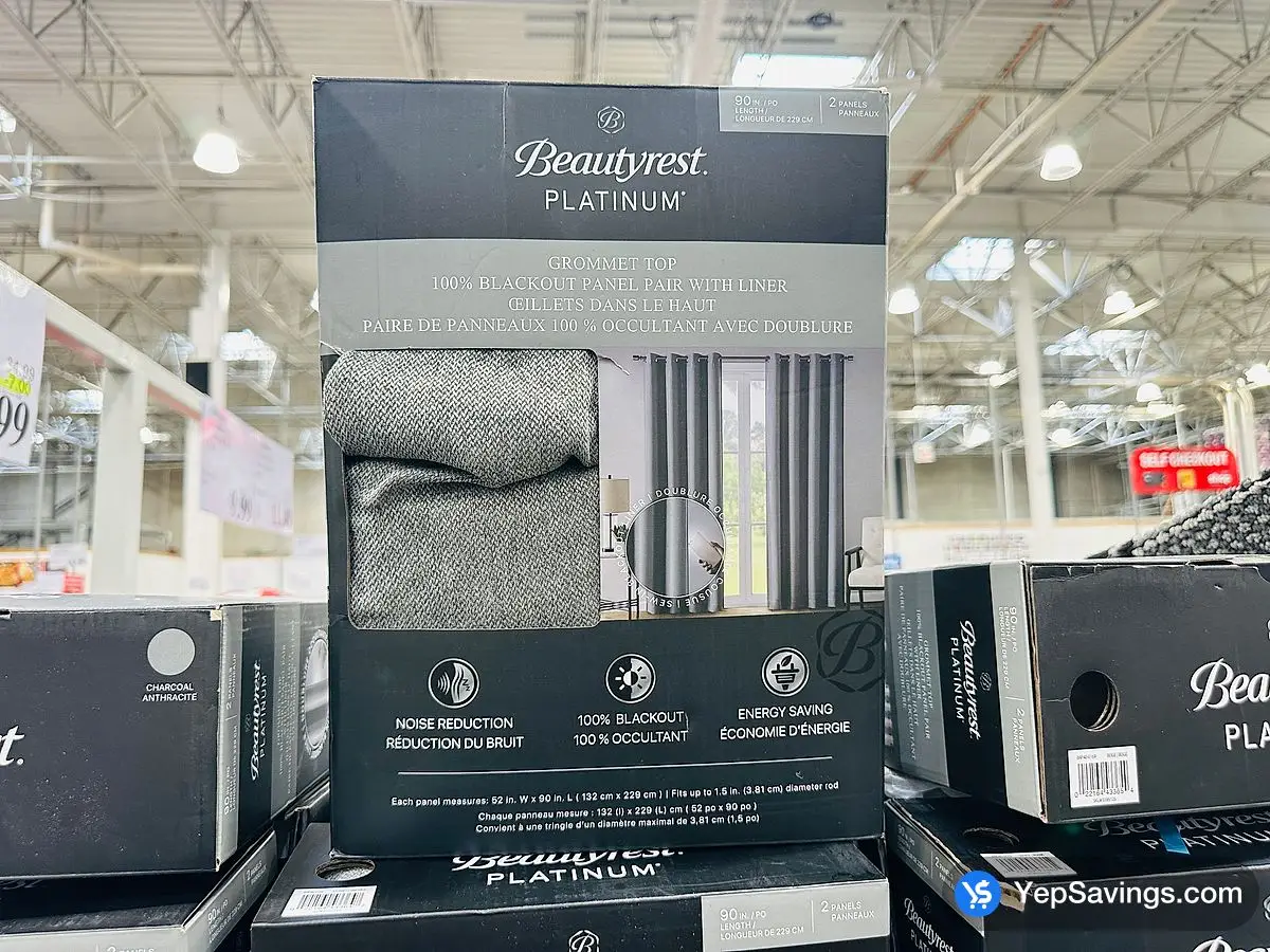 Costco BEAUTYREST PLATINUM BLACKOUT CURTAINS 52 " X 90 " - 2 PANELS - Canada (ITM 5595105)