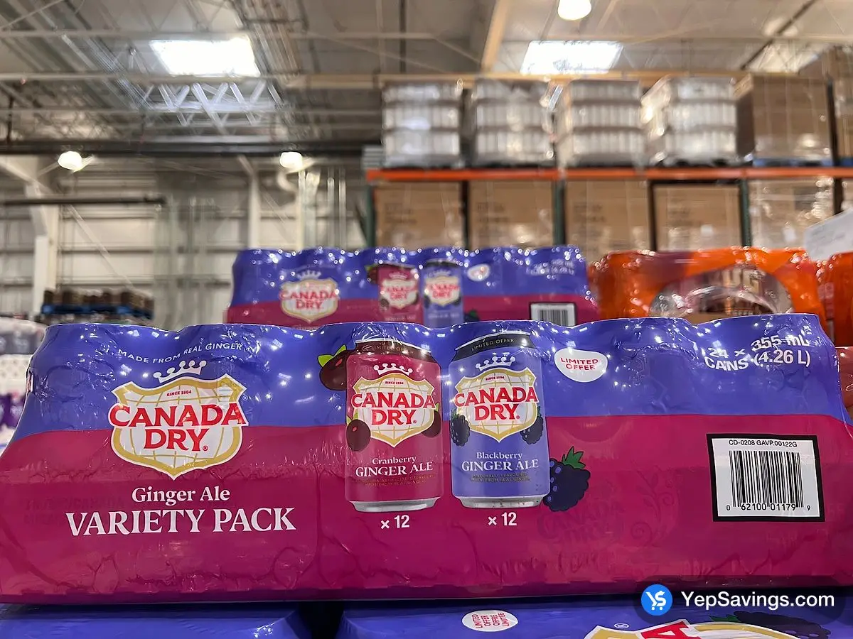 Costco CANADA DRY GINGER ALE VARIETY 24 x 355 mL - Canada (ITM 1165373)