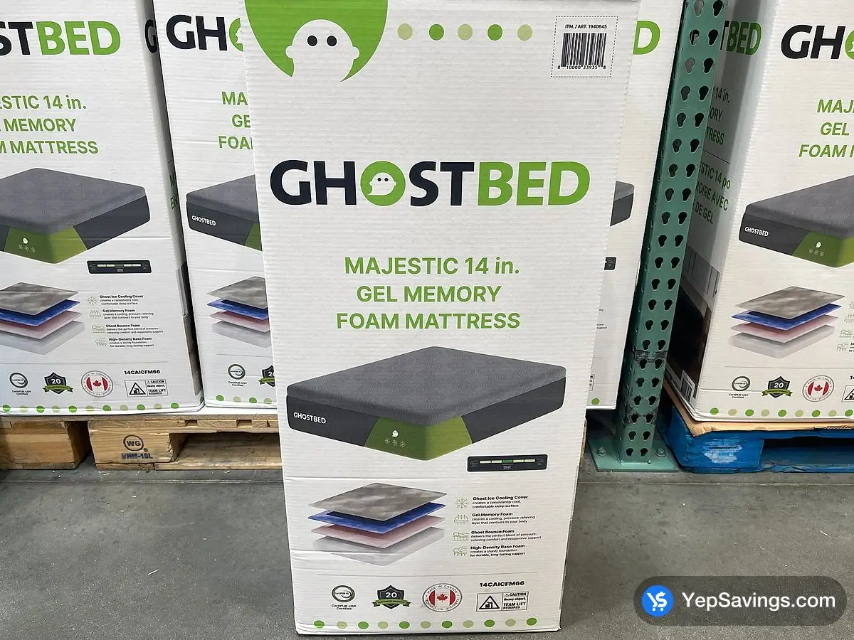 Costco GHOSTBED 14IN MEMORY FOAM KING MATTRESS - Canada (ITM 1940645)