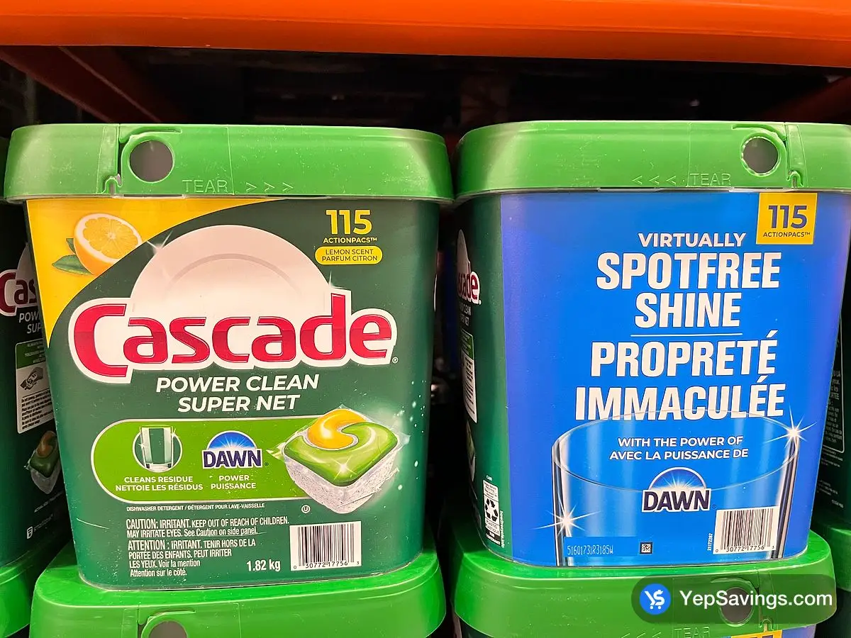 Costco CASCADE POWER CLEAN DISHWASHER DETERGENT PACK OF 115 - Canada (ITM 4227778)
