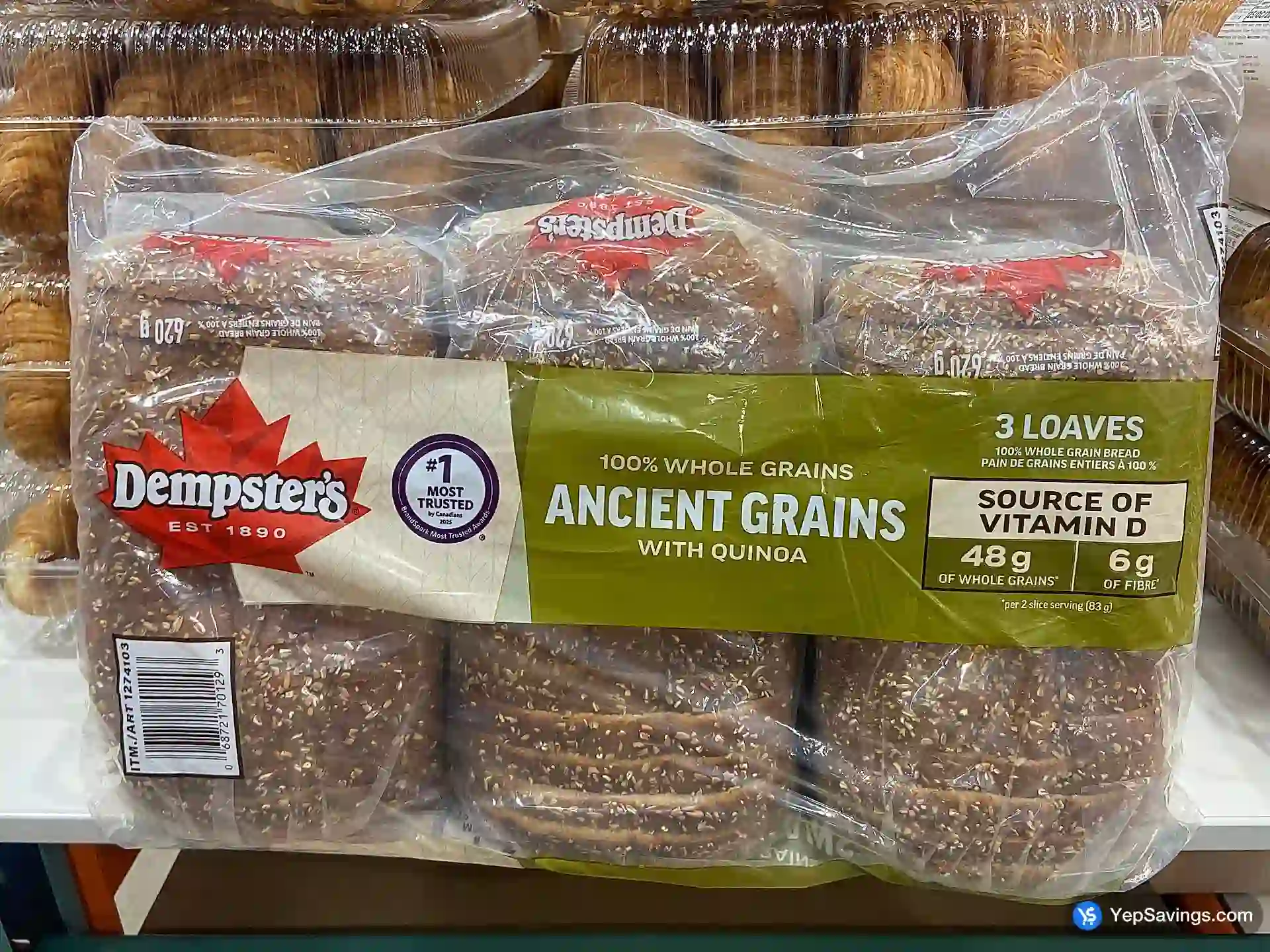 Costco DEMPSTER'S ANCIENT GRAINS 3 x 620 g - Canada (ITM 1274103)