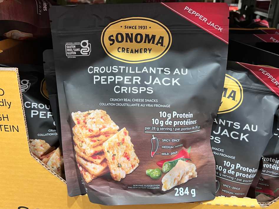 Costco SONOMA CREAMERY PEPPER JACK CRISPS 284 g - Canada (ITM 1203866)