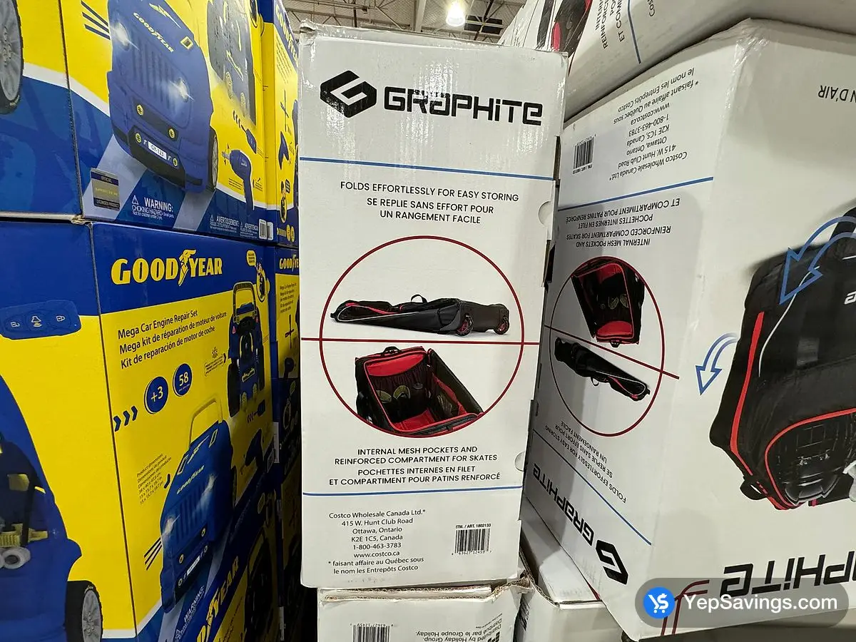 Costco GRAPHITE WHEELED DUFFLE HOCKEY BAG - Canada (ITM 1802133)