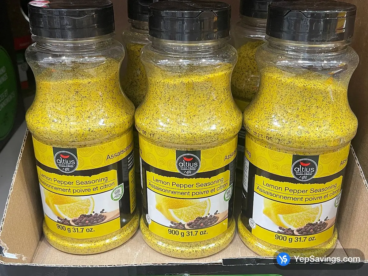 Costco ALTIUS LEMON PEPPER 900 g - Canada (ITM 1644649)