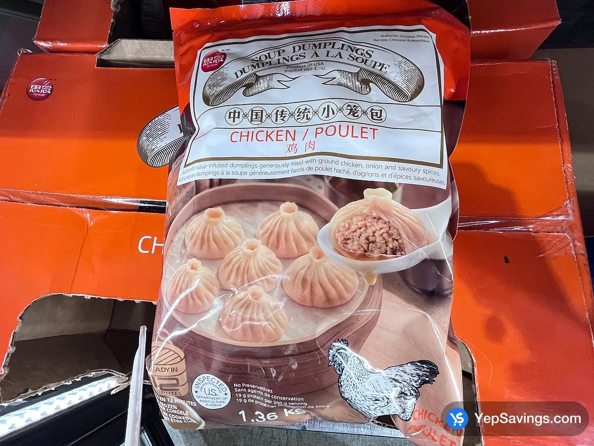 Costco SYNEAR CHICKEN SOUP DUMPLINGS 1.36 kg - Canada (ITM 8888123)