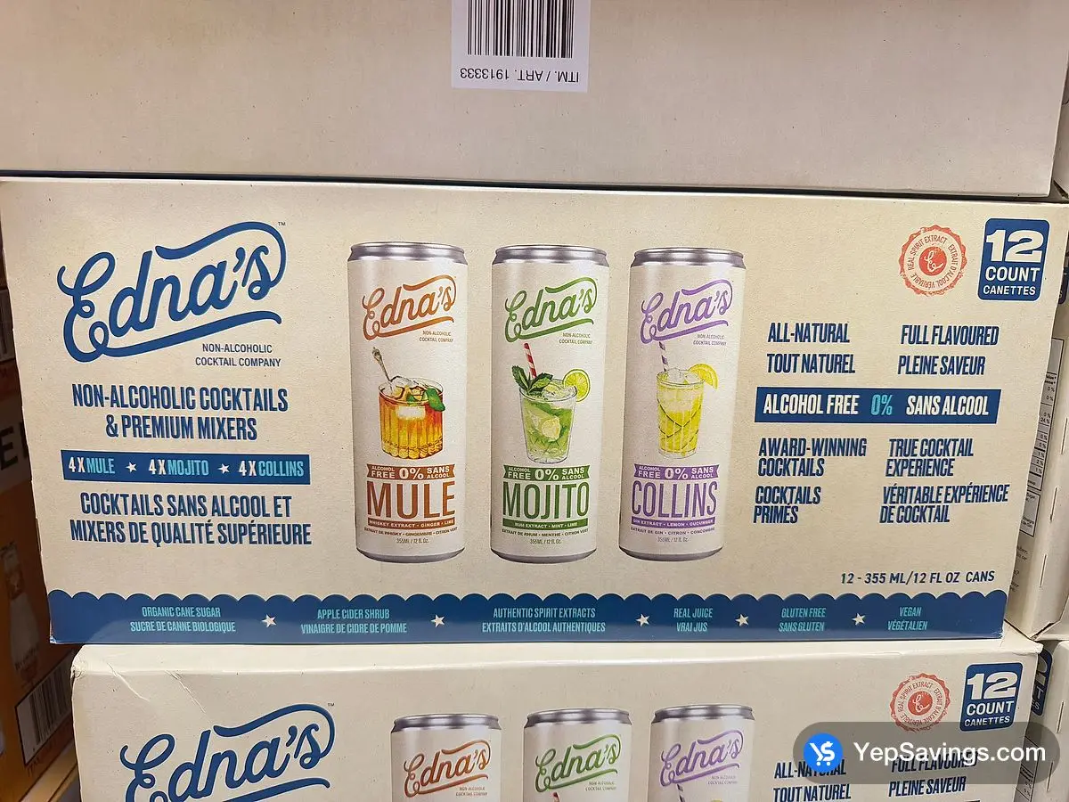 Costco EDNA'S COCKTAIL VARIETY PACK 12 x 355 mL - Canada (ITM 1913333)