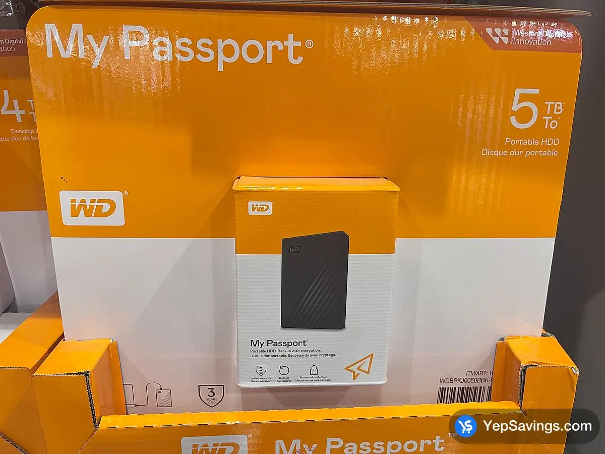 Costco WESTERN DIGITAL MY PASSPORT 5 TB EXTERNAL HDD - Canada (ITM 1887700)