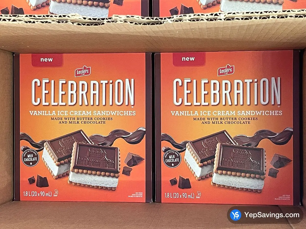 Costco CELEBRATION ICE CREAM SANDWICH 20 x 90 ml - Canada (ITM 1893175)