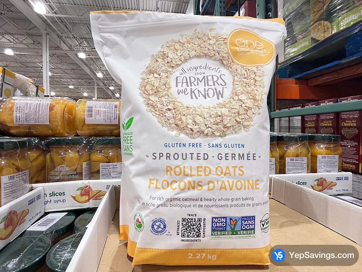 ONE DEGREE SPROUTED ROLLED OATS 2.27 kg ITM 1380620 at Costco