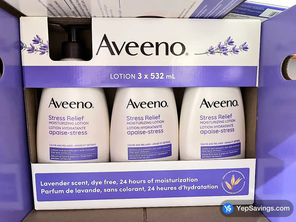 Costco AVEENO STRESS RELIEF LOTION 3 x 532 mL - Canada (ITM 1794187)