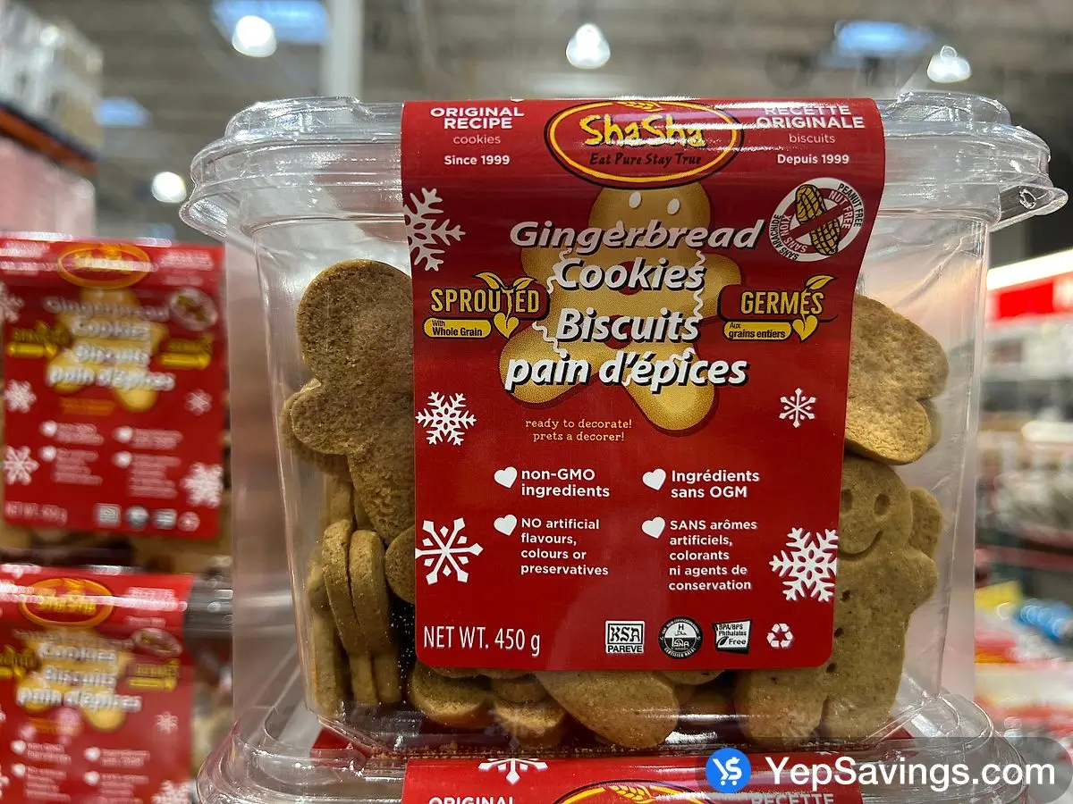 Costco SHASHA GINGERBREAD COOKIES 2 x 450g - Canada (ITM 1667994)