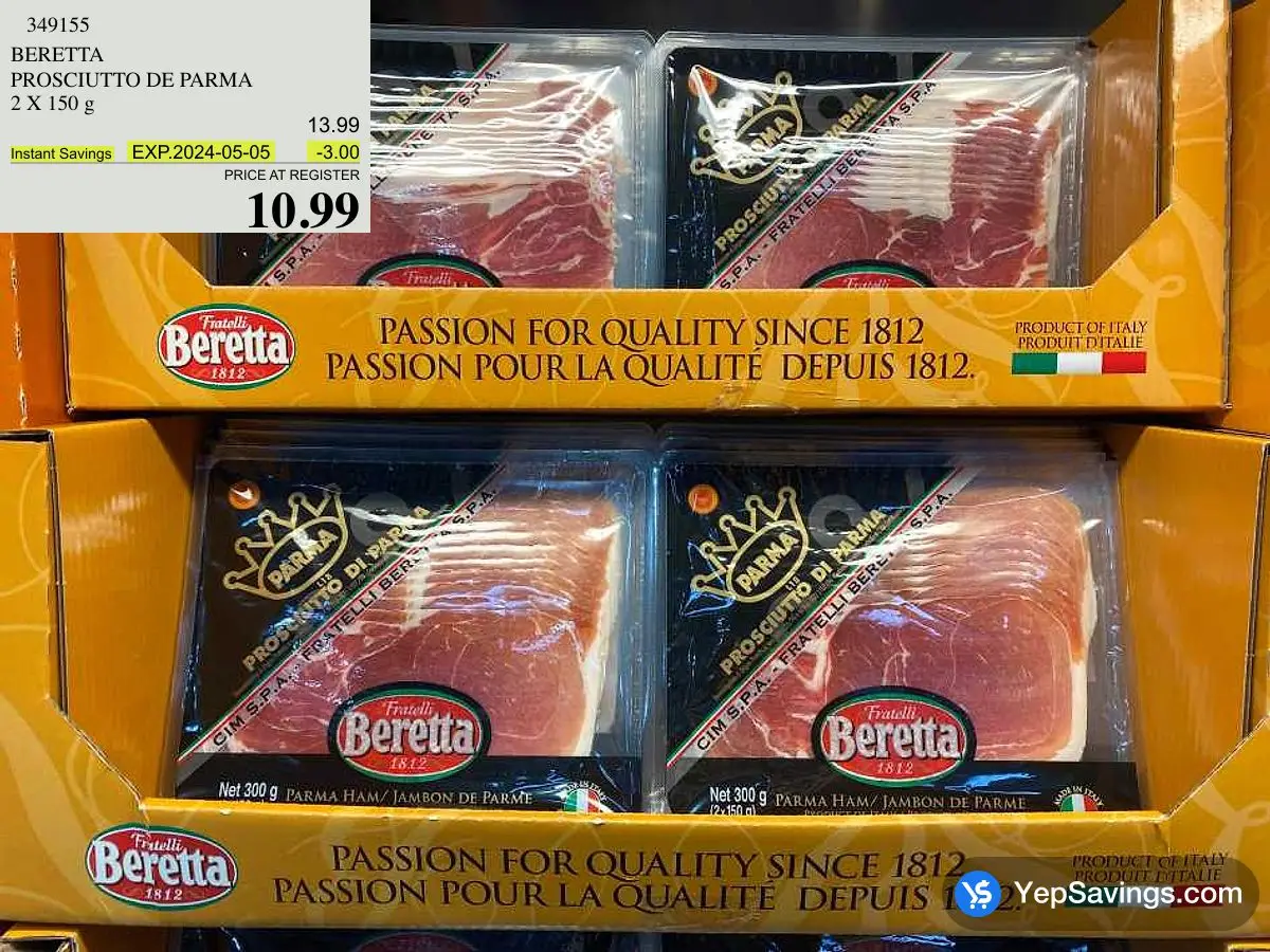 BERETTA PROSCIUTTO DE PARMA 2 X 150 g at Costco Elgin Mills Richmond Hill