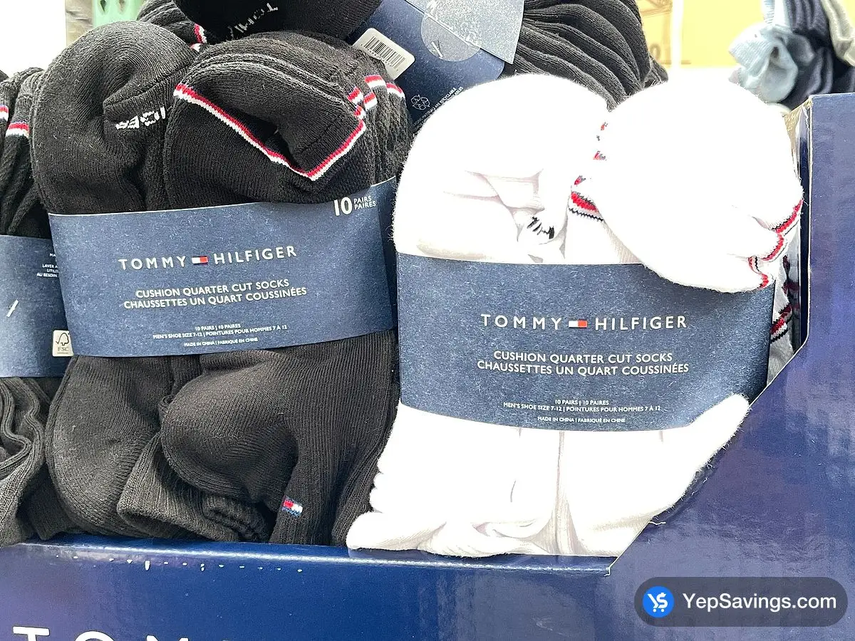 Costco TOMMY HILFIGER QUARTER SOCK 10PK MENS SIZES 7-12 - Canada (ITM 1869715)