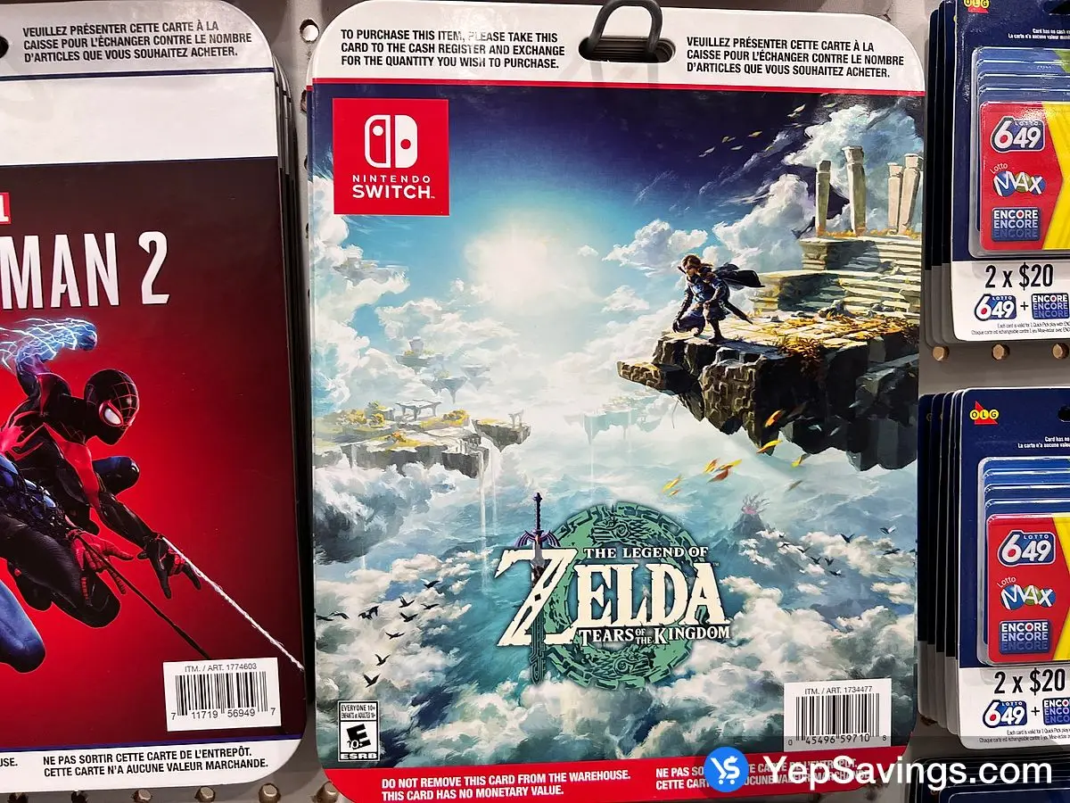 Costco NINTENDO SWITCH LEGEND OF ZELDA TEARS OF THE KINGDOM - Canada (ITM 1734477)