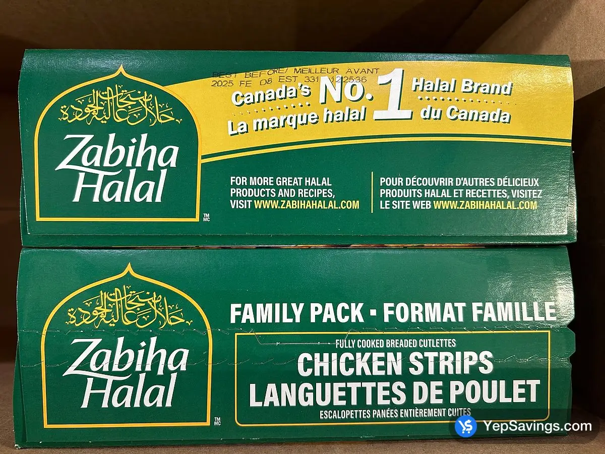 Costco ZABIHA HALAL CHICKEN BREAST STRIPS 1.6kg - Canada (ITM 3374315)