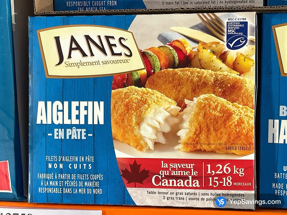Costco JANES BATTERED HADDOCK 1.26 kg - Canada (ITM 3282174)