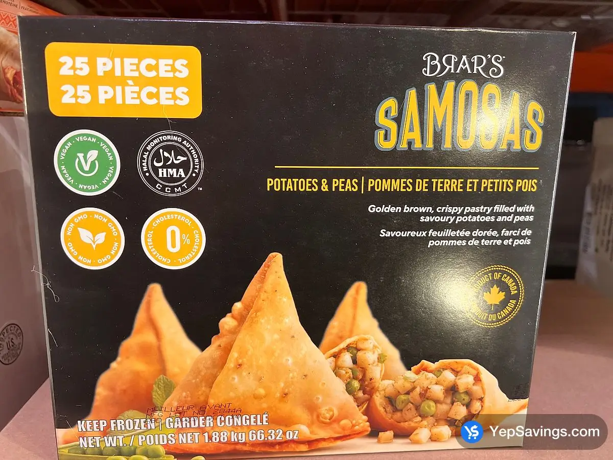 BRAR'S VEGETABLE SAMOSA 1.88 kg ITM 1769343 at Costco